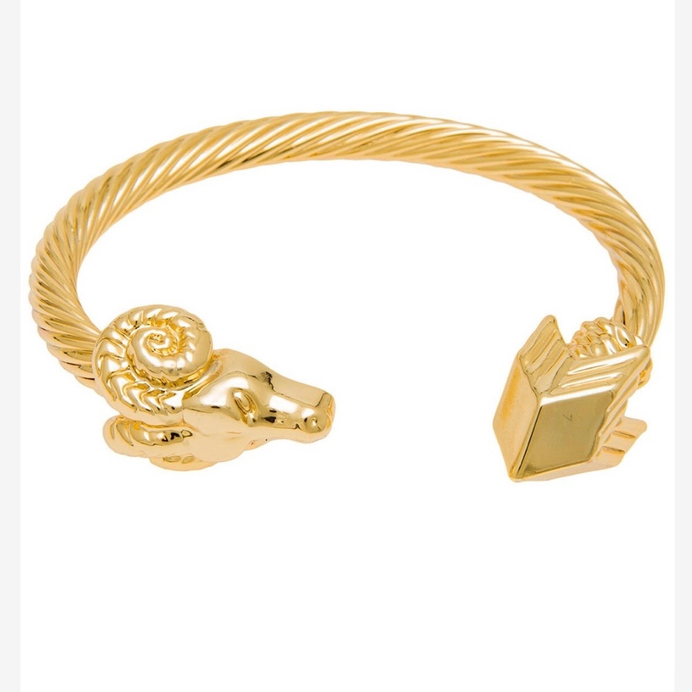 MELODY EHSANI Gold ARIES Ram Head Choker necklace